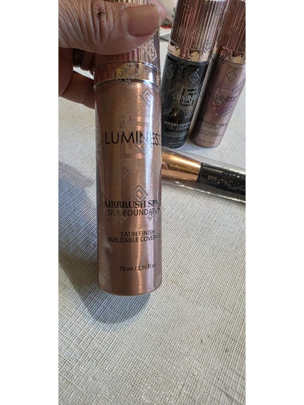 LUMINESS AIRBRUSH SPRAY SILK FOUNDATION,HYDRATING PRIMER,& BLUSH MIST Light Tan - Picture 3 of 8